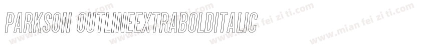 Parkson OutlineExtraBoldItalic字体转换